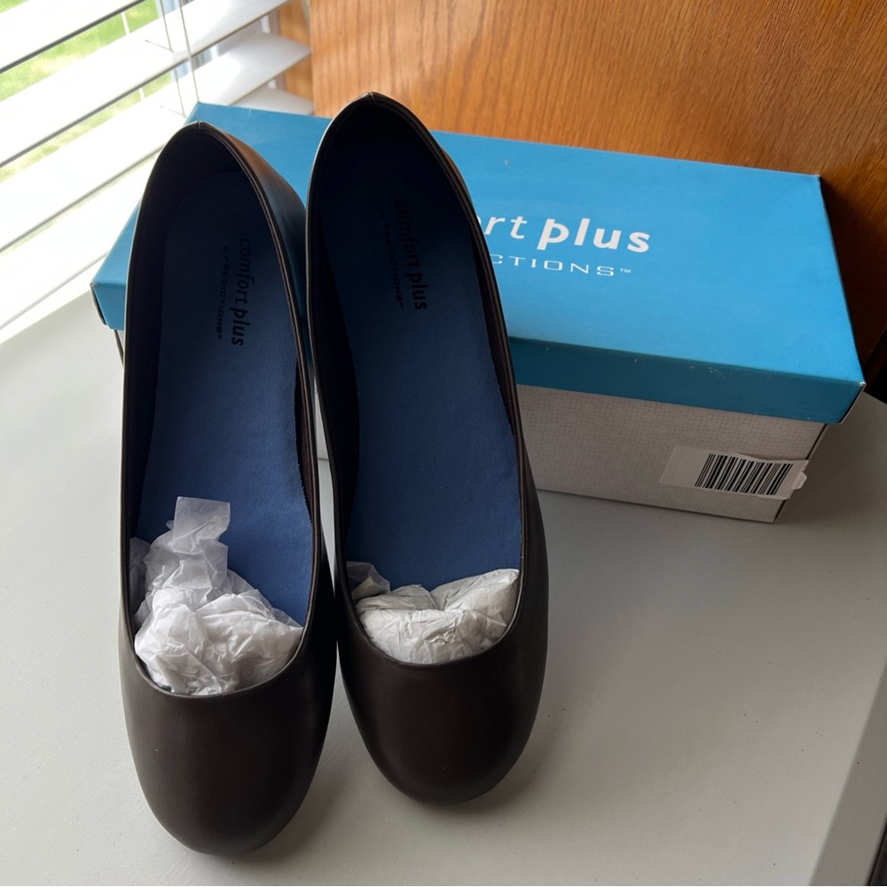 Comfort Plus by Predictions Women's Dark Brown Flats